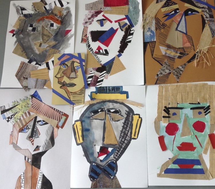 Le cubisme/collage/peinture et découpage S.A.N val d' Europe